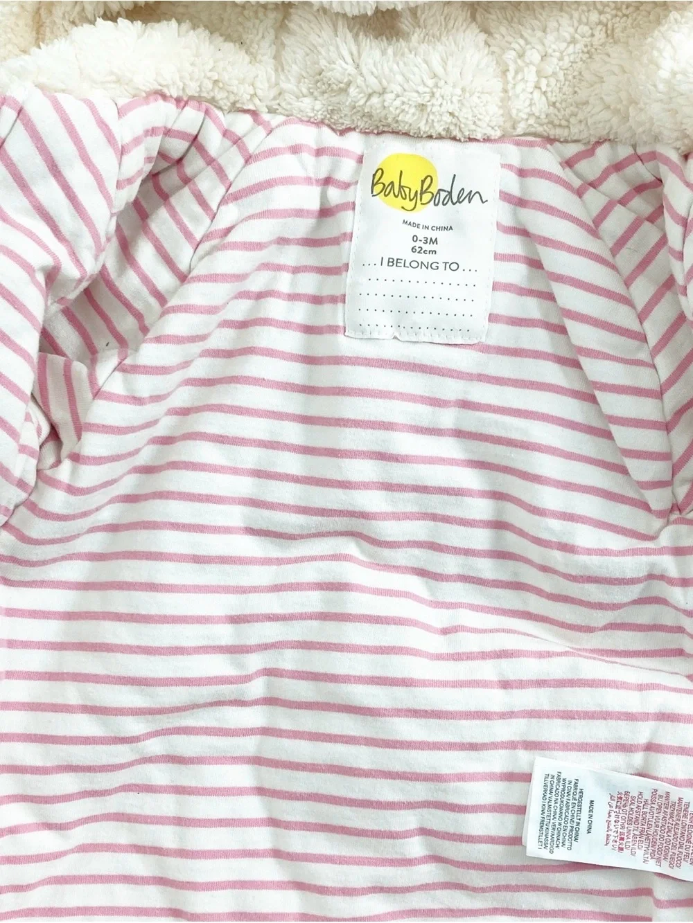 Baby Boden Woodland Floral Animal Bunting Snowsuit 0-3 months